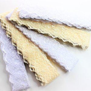 Lace Trim White and Ivory 5 cuts 25 yard total